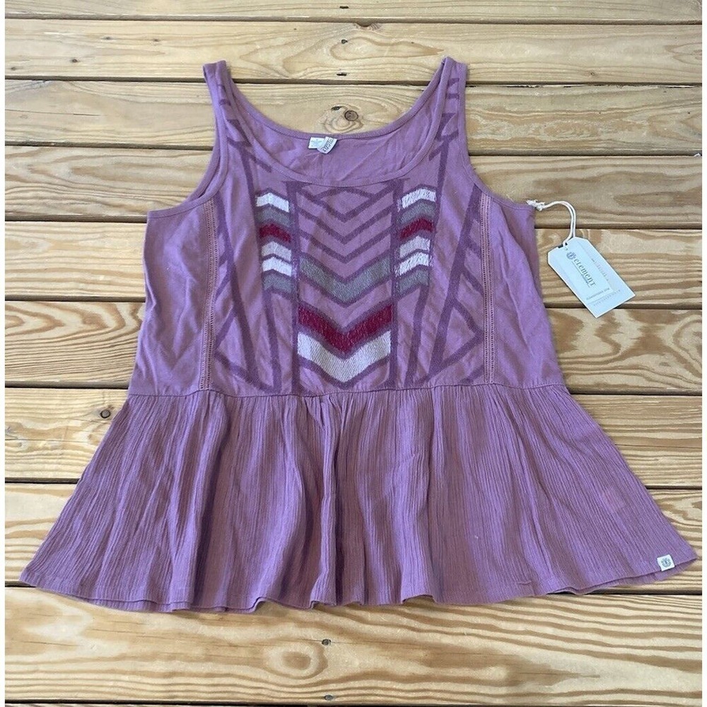 NWT $39.50 Element Peplum Tank Top Size Small Women’s Mauve